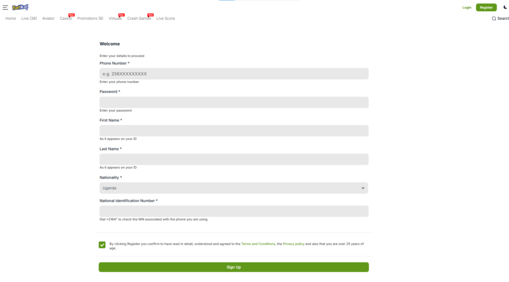 Mwongozo wa Kujisajili