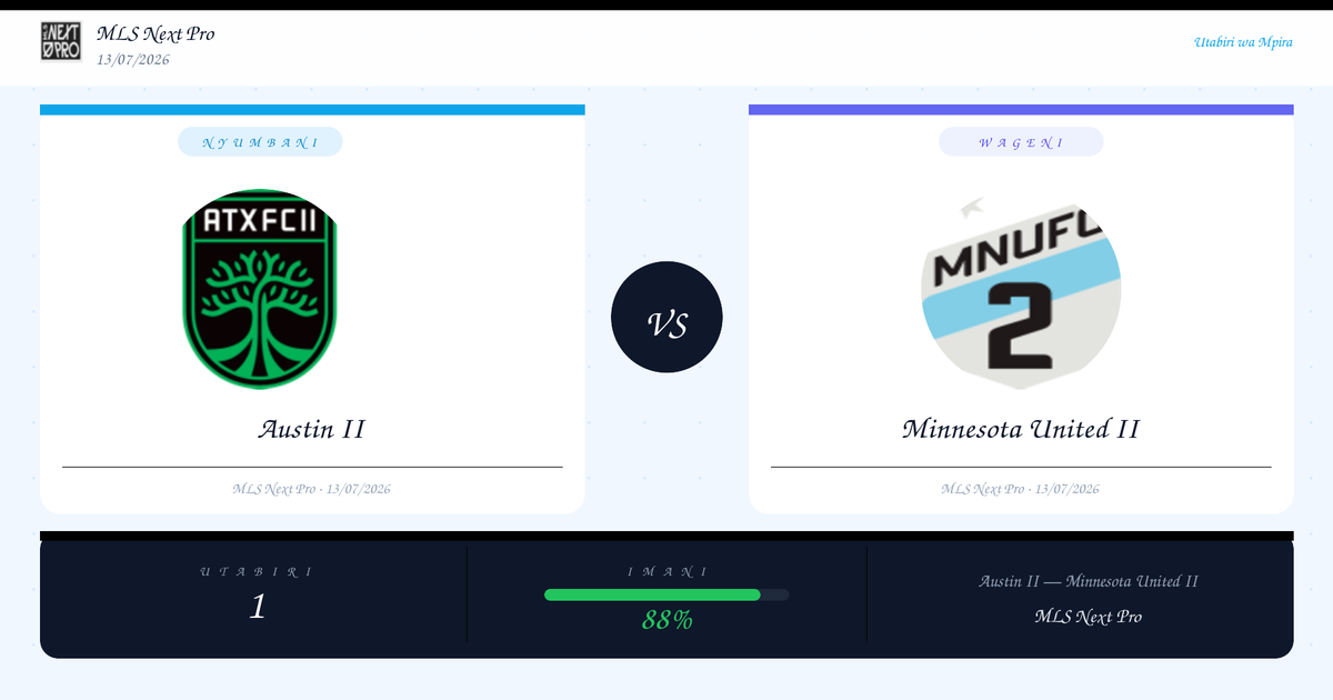 Utabiri: Austin II vs Minnesota United II | MLS Next Pro | 13/07/2026