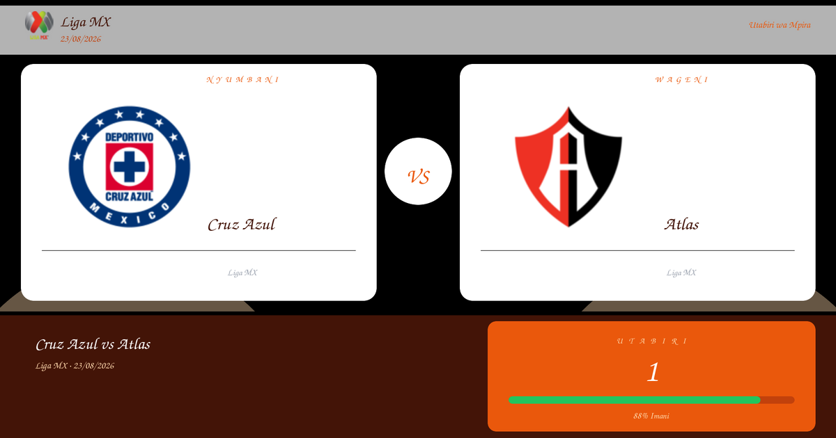 Cruz Azul vs Atlas — Utabiri | Liga MX | 23/08/2026