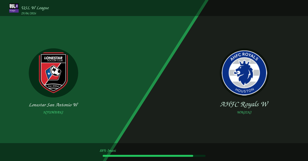 Lonestar San Antonio W vs AHFC Royals W — Utabiri | USL W League | 29/06/2026