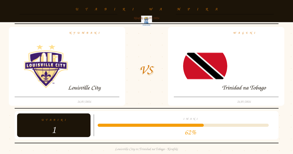 Utabiri wa Soka: Louisville City vs Trinidad na Tobago | Kirafiki | 26/07/2026