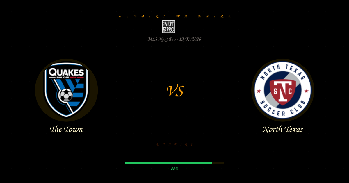 Utabiri: The Town vs North Texas | MLS Next Pro | 19/07/2026